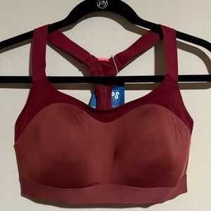 NEW! Brooks DARE Racerback Run Bra - Adjustable Terracotta Burgundy - 34C